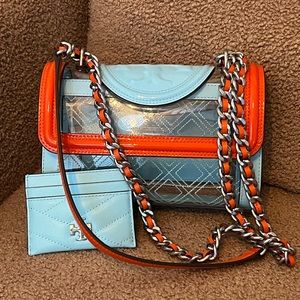 Tory Burch Small Fleming Clear Convertible Shoulder Bag